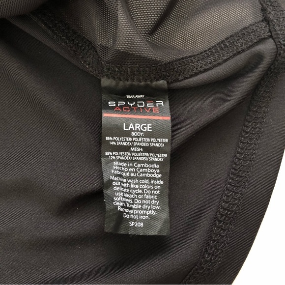 Spyder Activewear Workout Crop Top with mesh and cutout on the back Size Large - Picture 4 of 6